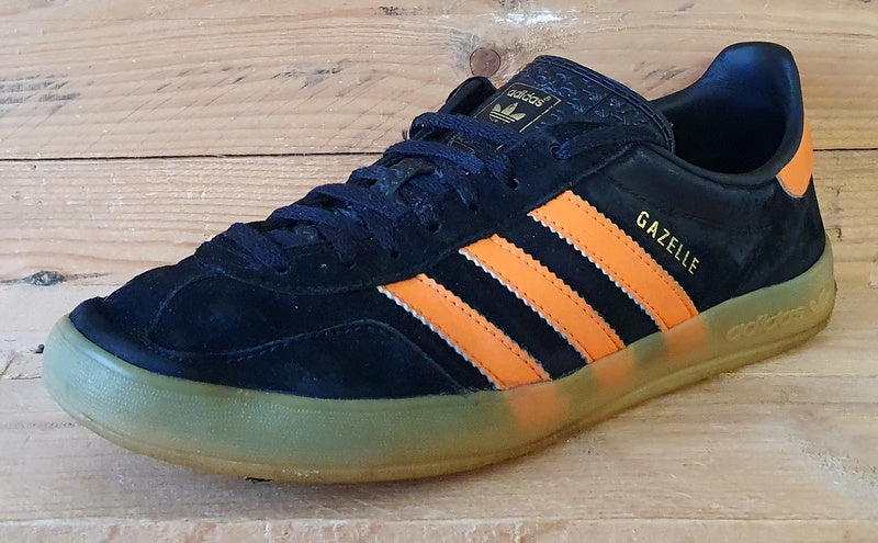 Adidas Gazelle Low Suede Trainers UK8.5/US9/EU42.5 G97874 Black/Orange Gum