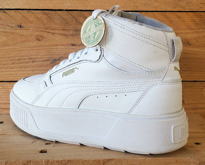 Puma Karmen Rebelle Mid Leather Trainers UK5.5/US8/EU38.5 387213-01 Triple White