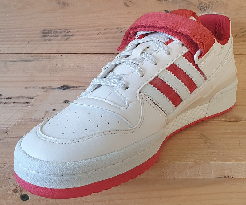 Adidas Forum Low Leather Trainers UK10.5/US11/EU45 GW2043 White/Crew Red