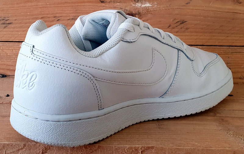 Nike Ebernon Low Leather Trainers UK7.5/US8.5/EU42 AQ1775-100 Triple White