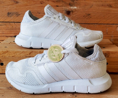 Adidas Swift Run Low Textile Trainers UK3.5/US4/EU36 FY2149 Triple White