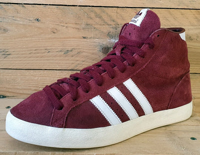 Adidas Originals Basket Profi Mid Suede Trainers UK9/US9.5/EU43 G63952 Burgundy