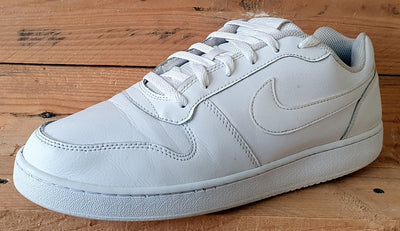 Nike Ebernon Low Leather Trainers UK9.5/US10.5/EU44.5 AQ1775-100 Triple White