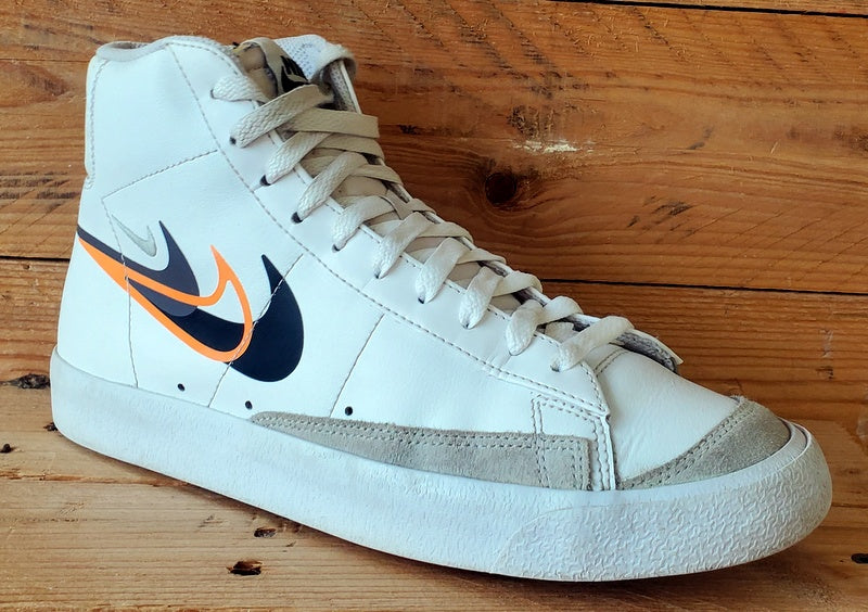 Nike Blazer 77 Multi Swoosh Mid Leather Trainers UK8/US9/EU42.5 FN7809-100 White