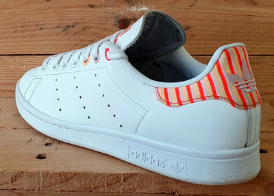 Adidas Stan Smith Low Leather Trainers UK6.5/US8/E40 H03196 White Pink Solar Red