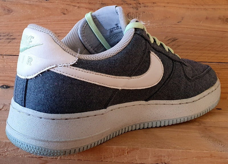 Nike Air Force 1 Low Recycled Canvas Trainers UK9.5/US10.5/E44.5 CN0866-002 Grey