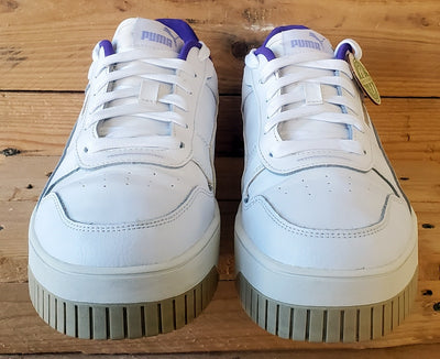 Puma Carina Street Low Leather Trainers UK8/US10.5/EU42 389390-04 White/Purple