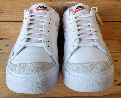 Nike Blazer Platform Low Leather Trainers UK7/US9.5/EU41 DJ0292-103 White/Pink