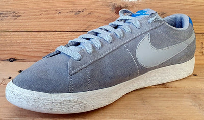 Nike Blazer Low Suede Trainers UK9/US10/EU44 371760-022 Grey/Blue/White