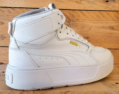 Puma Karmen Rebelle Mid Leather Trainers UK5.5/US8/EU38.5 387213-01 Triple White