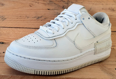 Nike Air Force 1 Shadow Low Leather Trainers UK6/US8.5/EU40 CI0919-100 White