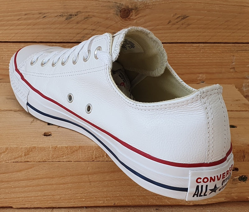 Converse Chuck Taylor Low Leather Trainers UK11 US11 EU45 132173C White Red VintageTrainers