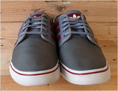 Adidas Original Seeley Low Canvas Trainers UK9/US9.5/EU43 C77502 Grey/Red/White
