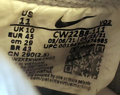 Nike Air Force 1 Low Leather Trainers UK10/US11/EU45 CW2288-111 Triple White