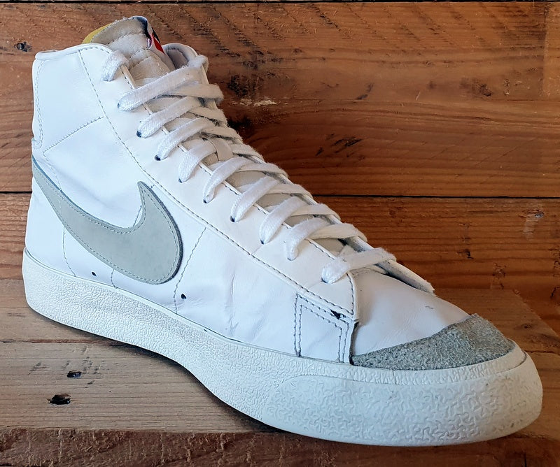 Nike Blazer Mid 77 Leather Trainers UK8/US9/EU42.5 BQ6806-106 White Light Bone