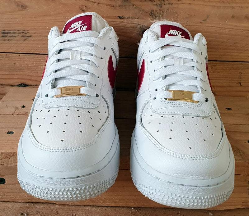 Nike Air Force 1 '07 Leather Trainers UK6/US8.5/EU40 315115-154 White Noble Red