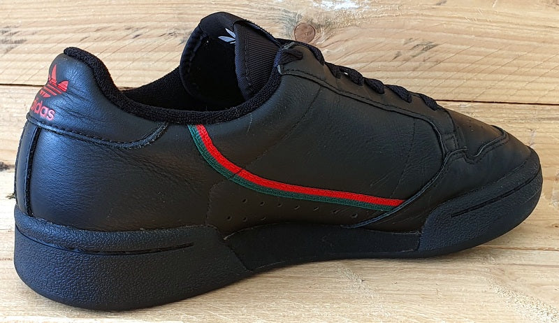 Adidas Continental 80 Low Trainers UK7/US7.5/EU40.5 EE5343 Black Scarlet Green