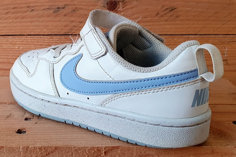 Nike Court Borough Low Leather Trainers UK13/US13.5C/E31.5 DV5457-103 White Blue