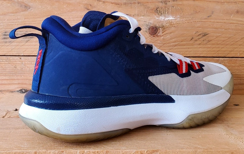 Nike Air Jordan Zion 1 Mid Textile Trainers UK6/US6.5/EU39 DA3131-401 Navy/White
