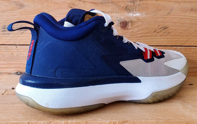 Nike Air Jordan Zion 1 Mid Textile Trainers UK6/US6.5/EU39 DA3131-401 Navy/White