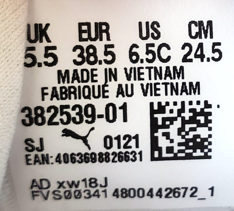 Puma Rider Low Textile/Leather Trainers UK5.5/US6.5C/EU38.5 382539-01 White