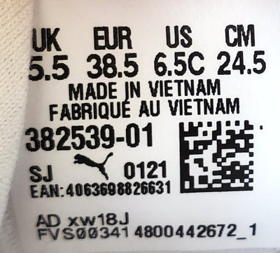 Puma Rider Low Textile/Leather Trainers UK5.5/US6.5C/EU38.5 382539-01 White