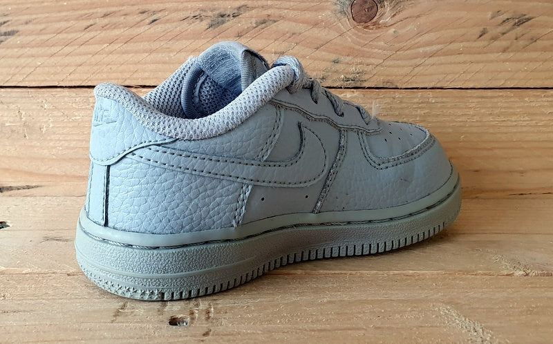 Nike Air Force 1 Low Leather Kids Trainers UK7.5/US8C/E25 AQ3628-002 Triple Grey