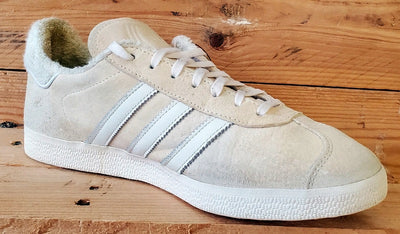 Adidas Gazelle Low Suede Trainers UK8.5/US9/EU42.5 EE5501 Ecru Tint/White