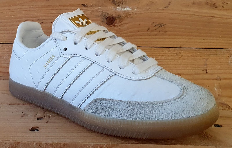 Adidas Originals Samba Low Leather/Suede Trainers UK5/US6.5/E38 BZ0619 White/Gum