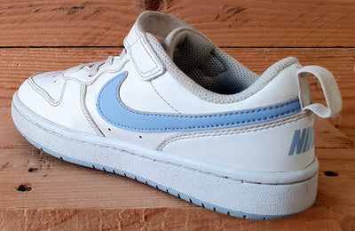 Nike Court Borough Low Leather Trainers UK13/US13.5C/E31.5 DV5457-103 White Blue