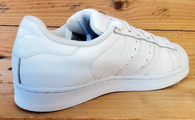 Adidas Superstar Low Leather Trainers UK4/US4.5/EU36.5 B23641 Triple White