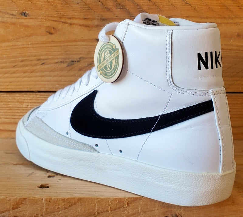 Nike Blazer 77 Mid Leather Trainers UK4/US6.5/EU37.5 CZ1055-100 White/Black