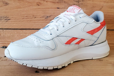 Reebok Classics Low Leather Trainers UK4.5/US7/EU37.5 GW3795 White/Orange Flare
