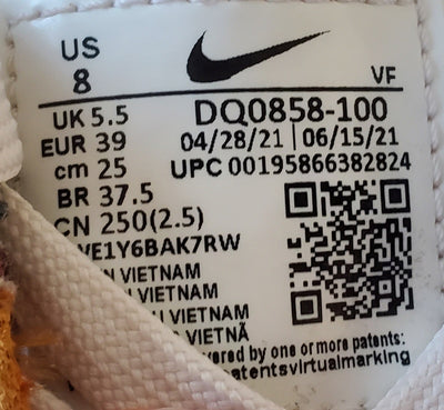 Nike Air Force 1 LXX Low Trainers UK5.5/US8/EU39 DQ0858-100 Sail/Sunset Orange