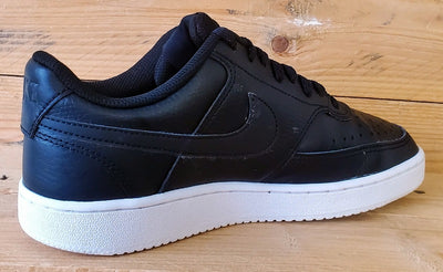 Nike Court Vision Low Leather Trainers UK5/US7.5/EU38.5 CD5434-002 Black/White