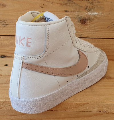 Nike Blazer 77 Mid Leather Trainers UK4/US6.5/EU37.5 CZ1055-118 White/Pink