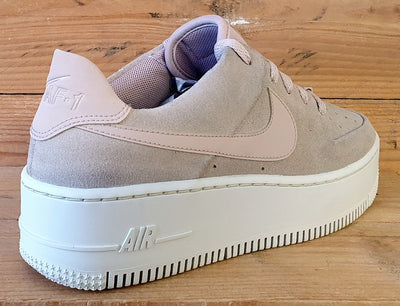 Nike Air Force 1 Sage Suede Trainers UK4/US6.5/EU37.5 AR5339-201 Particle Beige