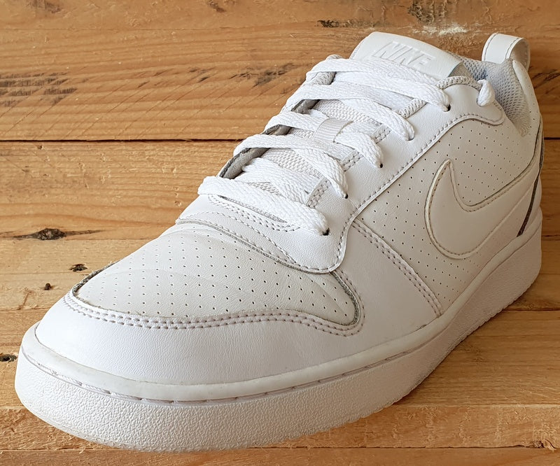 Nike Court Borough Low Leather Trainers UK8/US9/EU42.5 838937-111 Triple White