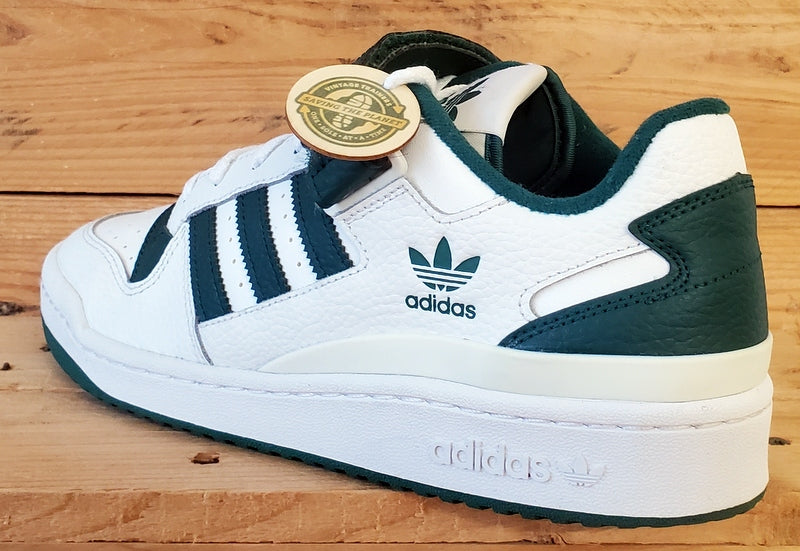 Adidas Forum Leather Trainers UK10/US10.5/EU44.5 GY5835 White/Collegiate Green