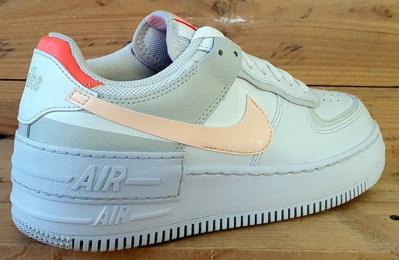 Nike Air Force 1 Shadow Low Trainers UK6/US8.5/E40 DH3896-100 Crimson Tint/White