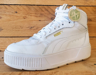 Puma Karmen Rebelle Mid Leather Trainers UK5.5/US8/EU38.5 387213-01 Triple White