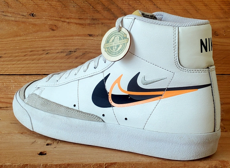 Nike Blazer 77 Multi Swoosh Mid Leather Trainers UK8/US9/EU42.5 FN7809-100 White