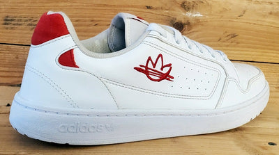 Adidas Originals NY 90 Low Leather Trainers UK8/US8.5/EU42 FZ2250 White/Red