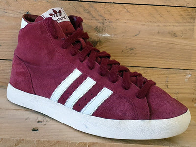 Adidas Originals Basket Profi Mid Suede Trainers UK9/US9.5/EU43 G63952 Burgundy