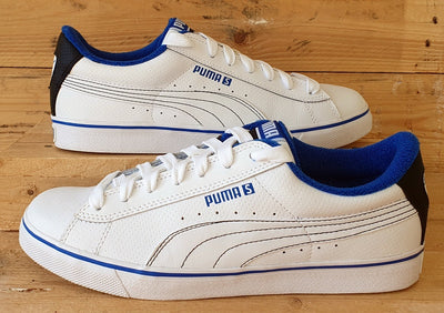 Puma S Low Leather Trainers UK9/US10/EU43 353514 01 White/Blue/Black