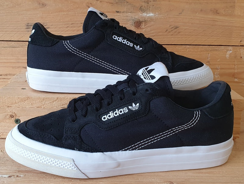 Adidas Continental Vulc Canvas/Suede Trainers UK8/US8.5/EU42 EF3524 Core Black