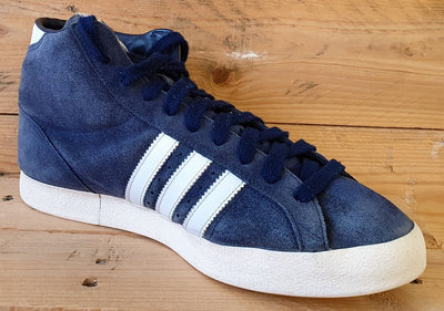 Adidas Basket Profi Mid Suede Trainers UK10/US10.5/EU44.5 G63951 Navy Blue