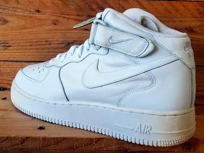 Nike Air Force 1 Mid Leather Trainers UK9.5/US10.5/E44.5 306352-113 Triple White