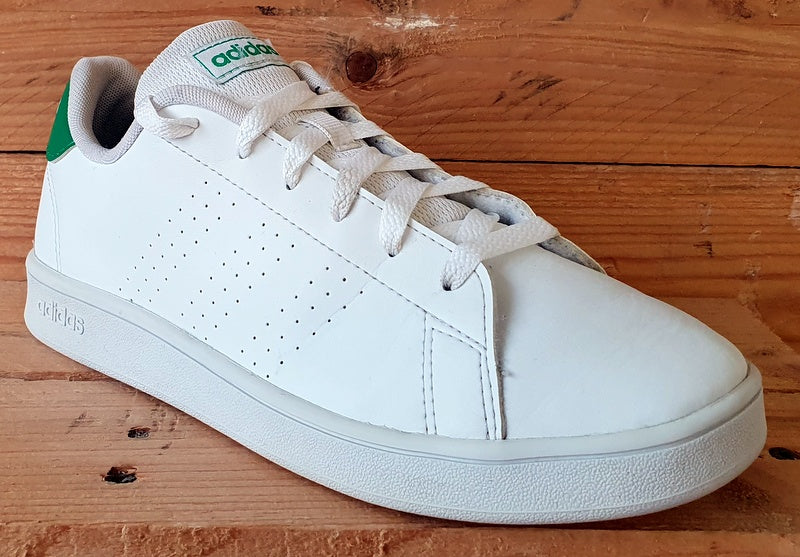 Adidas Advantage Low Leather Trainers UK5/US5.5/EU38 EF0213 White/Green