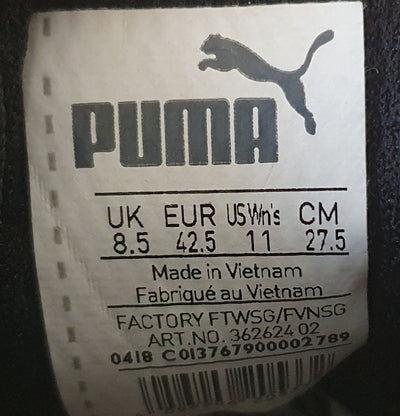 Puma Vikky Low Suede Trainers UK8.5/US11/EU42.5 362624 03 Black/White